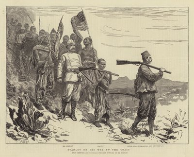 Stanley på vej til kysten af Arthur Boyd Houghton