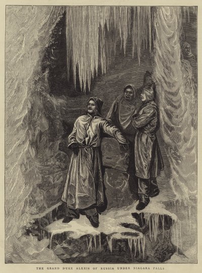 Storhertug Alexis af Rusland under Niagara Falls af Arthur Boyd Houghton