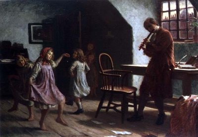Børn danser før Oliver Goldsmith af Arthur Claude Cooke