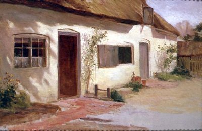 Udsigt over et sommerhus af Arthur Claude Cooke
