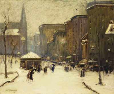 Park Street kirke i sne af Arthur Clifton Goodwin