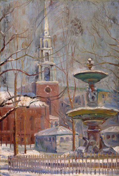 Park Street ved Boston Commons, ca. 1910-20 af Arthur Clifton Goodwin