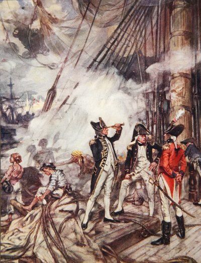 Admirals All, illustration fra Drakes Drum and Other Songs of the Sea af Henry Newbolt (1862-1938) pub. 1905 af Arthur David McCormick
