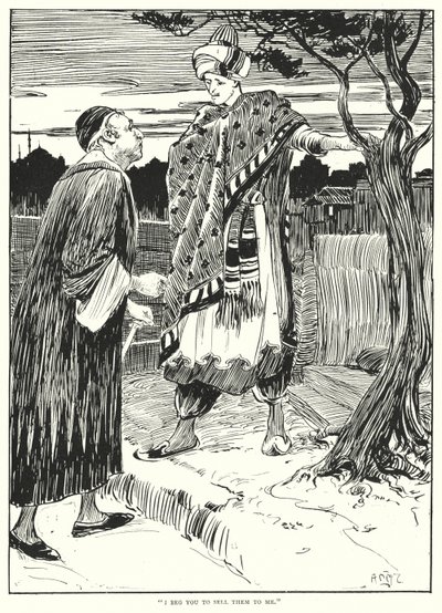 "Jeg beder dig om at sælge dem til mig" (gravering) af Arthur David McCormick