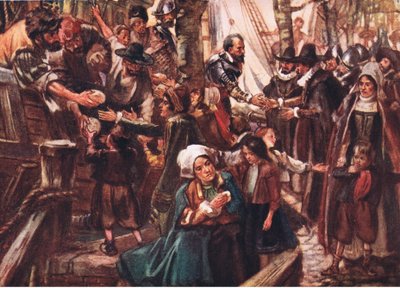 Kajerne var beklædt med udsultet folk, illustration fra Romance of History: The Netherlands, 1920