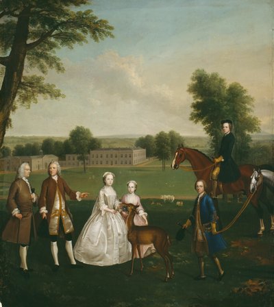 Thomas Lister og familie i Gisburne Park, 174041. af Arthur Devis