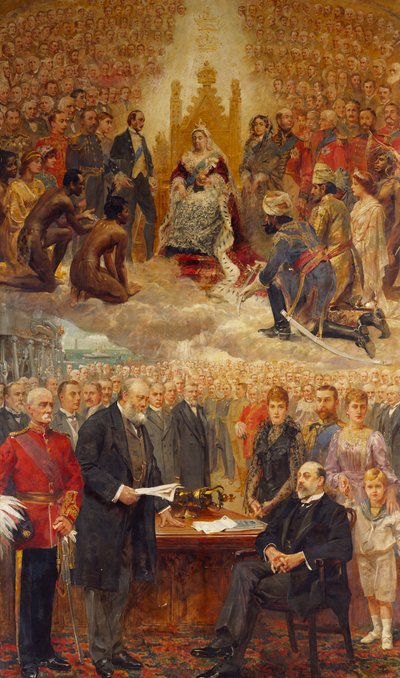 En allegori over det britiske imperium af Arthur Drummond