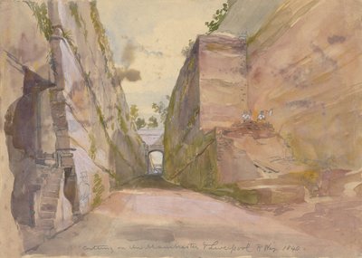 Skæring på Manchester og Liverpool Railway af Arthur Fitzwilliam Tait