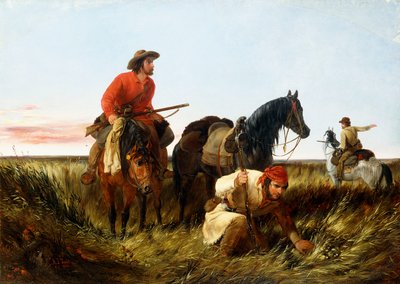 Trappers følger sporet: At Fault, 1851 af Arthur Fitzwilliam Tait