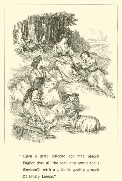 Sir Calidore, Knight Of Courtesy, Coridon And Pastorella (gravering) af Arthur George Walker