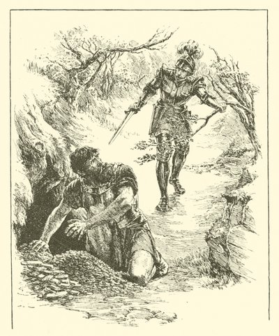 Sir Guyon, The Realm of Pluto (gravering) af Arthur George Walker