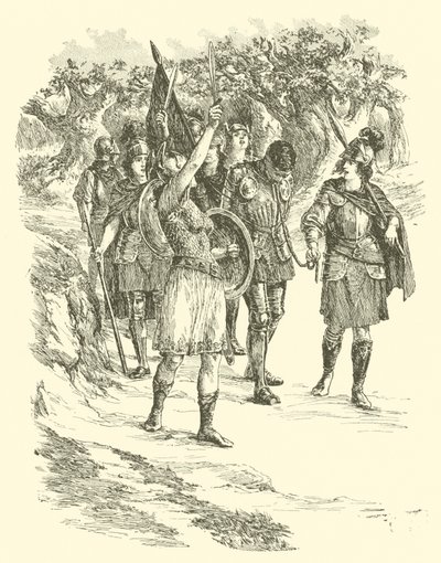 The Adventures Of Sir Artegall, Queen Of The Amazons (gravering) af Arthur George Walker