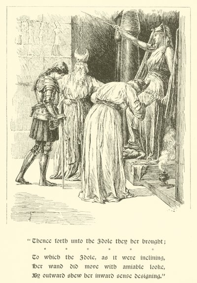 The Adventures Of Sir Artegall, Radigund And Britomart (gravering) af Arthur George Walker