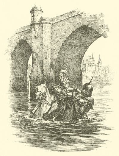 Sir Artegalls eventyr, Saracens bro (gravering) af Arthur George Walker