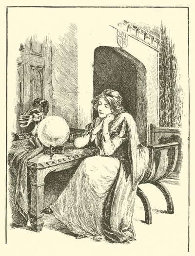 The Legend of Britomart, Britomart And The Magic Mirror (gravering) af Arthur George Walker