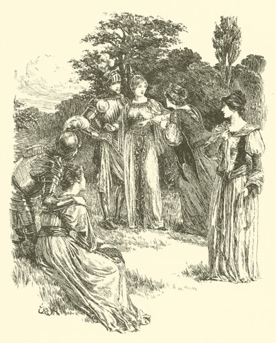 The Legend Of Britomart, The Golden Girdle Awarded (gravering) af Arthur George Walker