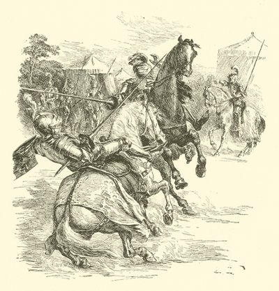 The Legend of Britomart, The Tournament (gravering) af Arthur George Walker