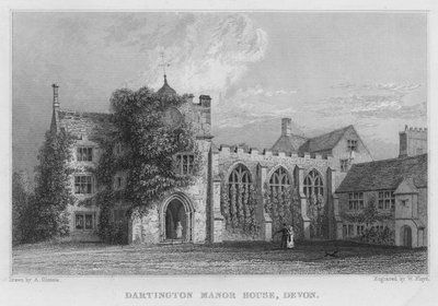 Darlington Manor House, Devon (gravering) af Arthur Glennie