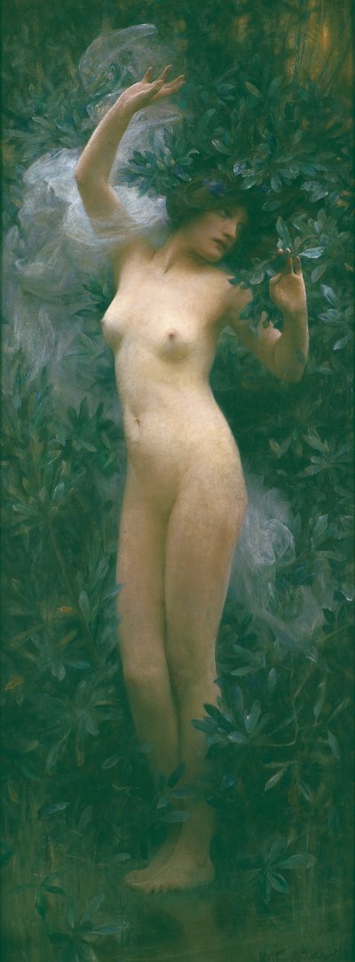 Daphne, ca. 1890 (olie på lærred) af Arthur Hacker