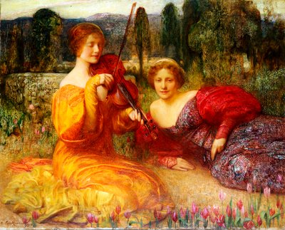 Stilhedens musiker, 1900 af Arthur Hacker