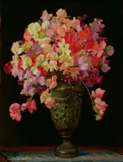 Sweetpeas, Summer Revelry, 1930 (bord) af Arthur Herbert Buckland