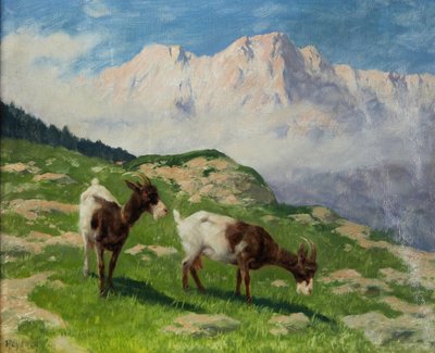 Arthur Heyer-geder i et bjerglandskab af Arthur Heyer