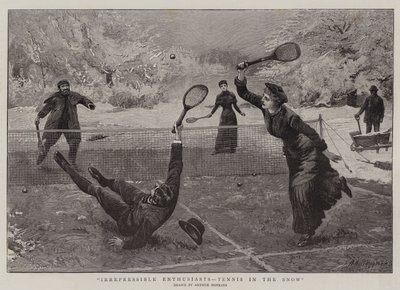 Ukuelig entusiaster, Tennis i sneen af Arthur Hopkins