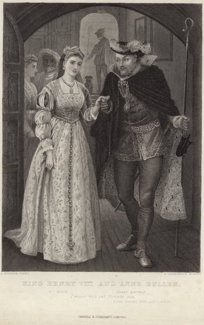 Kong Henrik VIII og Anne Bullen af Arthur Hopkins