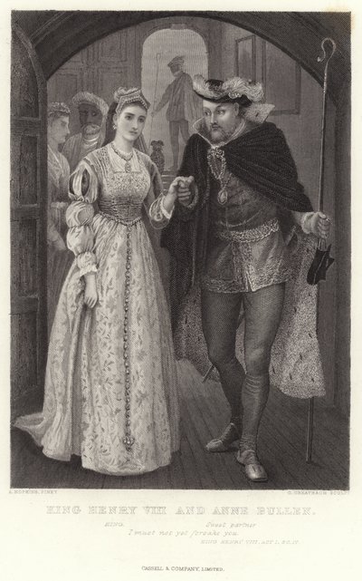 Kong Henrik VIII og Anne Bullen, Kong Henrik VIII, akt I, Sc IV af Arthur Hopkins