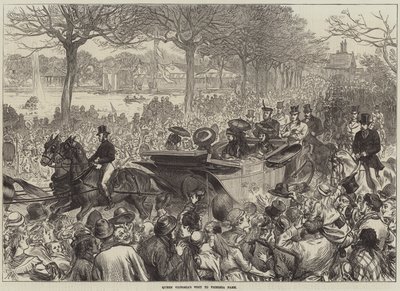 Dronning Victorias besøg i Victoria Park af Arthur Hopkins