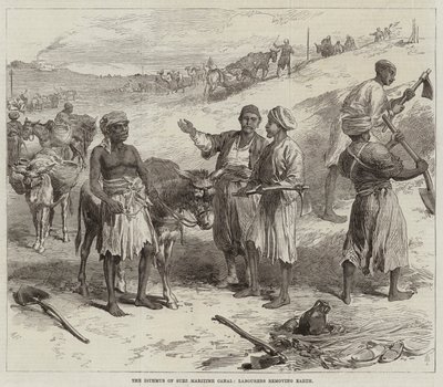 Isthmus of Suez Maritime Canal, arbejdere, der fjerner jorden af Arthur Hopkins