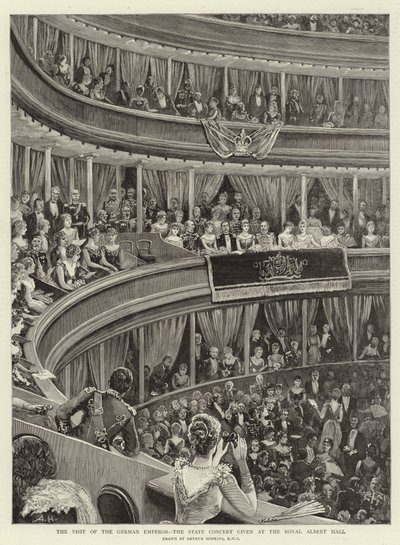 Den tyske kejsers besøg, statskoncerten givet i Royal Albert Hall af Arthur Hopkins