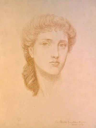 Hovedet af en pige af Arthur Hughes