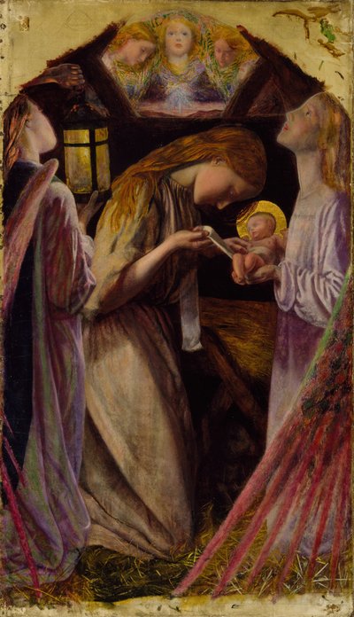 Fødselen, 1858. af Arthur Hughes