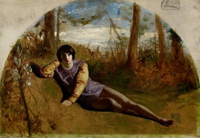 Den unge digter, 1849 af Arthur Hughes