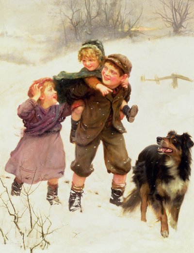 Piggy Back Ride af Arthur John Elsley