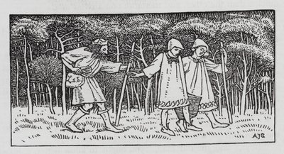 HC Andersen: Elfinbakken (litho) af Arthur Joseph Gaskin