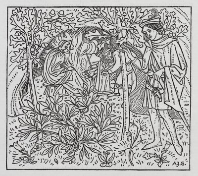 HC Andersen: Paradisets Have (litho) af Arthur Joseph Gaskin