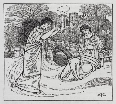 Hans Christian Andersen: Historien om en mor (Litho) af Arthur Joseph Gaskin