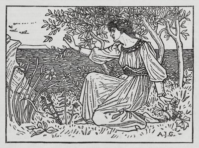 HC Andersen: De vilde svaner (litho) af Arthur Joseph Gaskin