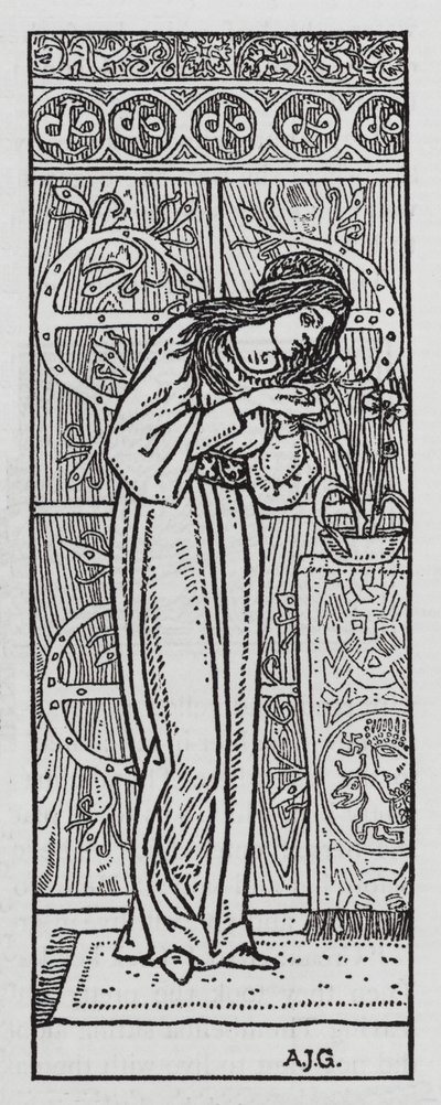 HC Andersen: Tommelise (litho) af Arthur Joseph Gaskin