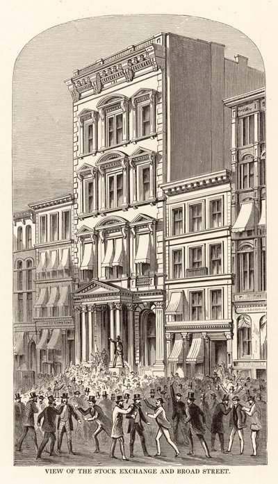 Udsigt over børsen og Broad Street af Arthur Lumley