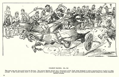 Chariot Racing (litografi) af Arthur Moreland