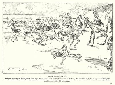 Hestevæddeløb (litho) af Arthur Moreland