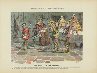 Barderne. A.D. 500 og fremefter (farvelitografi) af Arthur Moreland
