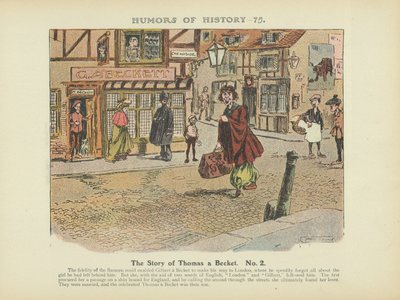 Historien om Thomas a Becket. No. 2 (farvelitografi) af Arthur Moreland