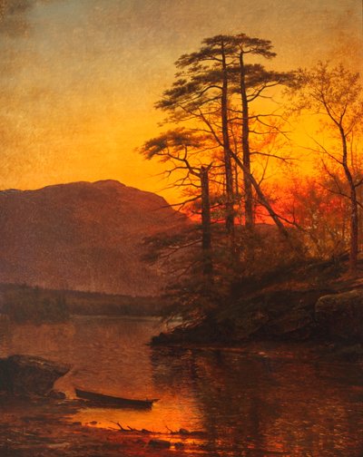 Aften ved Ausable-floden 1875 (olie på lærred) af Arthur Parton