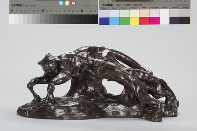 Hunde fanger Puma af Arthur Putnam