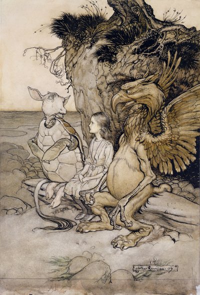 Alice and the Mock Turtle, illustration fra Alice