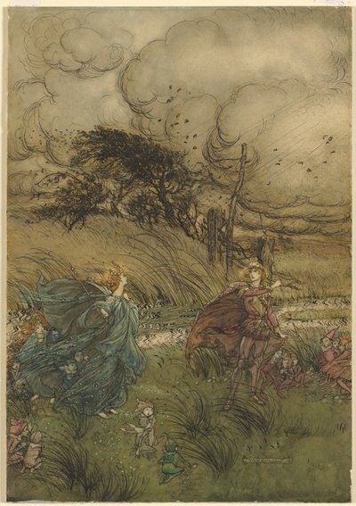 "Og nu mødes de aldrig i lund eller grønt," fra 2. akt, scene 1 af A Midsummer Night